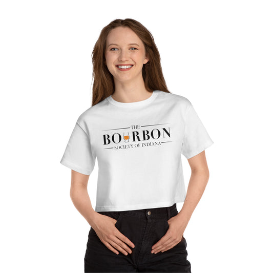 Bourbon Society White Champion Women's Heritage Cropped T-Shirt