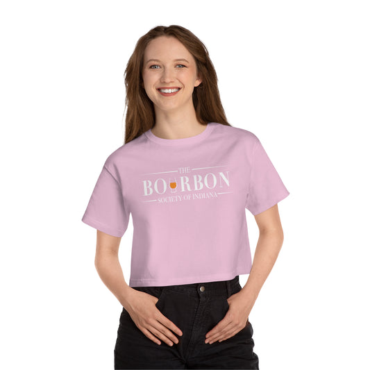 Bourbon Society Pink Champion Women's Heritage Cropped T-Shirt